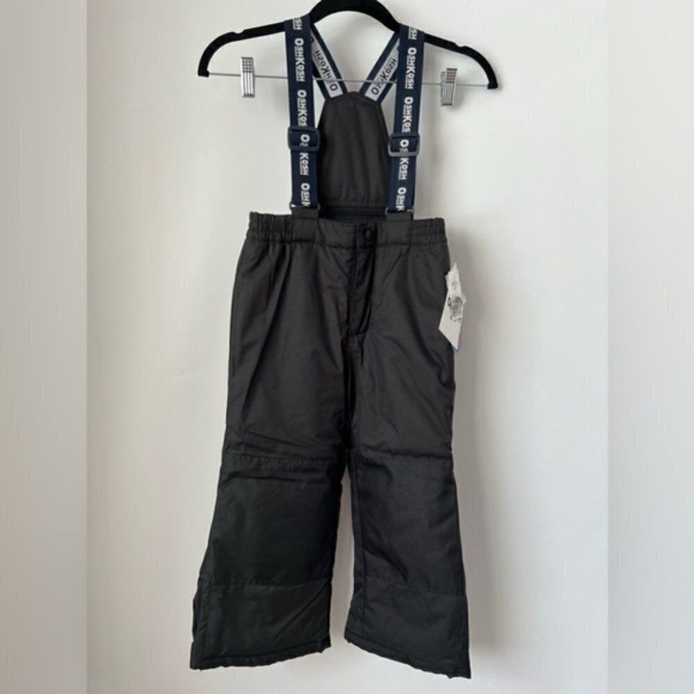 🩷 OshKosh, Kids Heavyweight Snow Pant in Gray. Size: 5. NWT